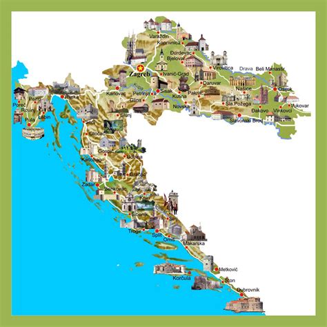tourist map of croatia.